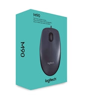 Logitech M90 Wired USB Mouse, 3-Buttons, 1000dpi and Optical Tracking, Ambidextrous Design for PC, Mac and Laptop, Black