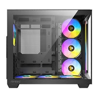 ANTEC Constellation C5 Black ARGB Case, 270' Full-view tempered glass, Dual Chamber, Support back-connect motherboards, 7 x ARGB PWM fans with built-in fan controller, ATX, Micro-ATX, ITX
