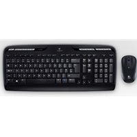 Logitech MK330 Wireless Keyboard and Mouse Combo for Windows, 2.4 GHz Wireless with USB-Receiver, Portable Mouse, Multimedia Keys, Long Battery Life for PC/Laptop, QWERTY UK Layout, Black