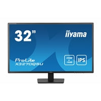 iiyama PROLITE X3270QSU-B1 32 Inch IPS Monitor, Black, 2560x1440, 3ms, 100hz, FreeSync, HDMI, Display Port, USB Hub, Speakers, Int PSU, VESA