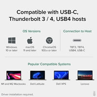 Plugable UD-3900C4 Quad Monitor 96W USB-C PD DisplayLink Certified Docking Station