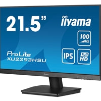 iiyama PROLITE XU2293HSU-B7 22 inch IPS Monitor, Full HD, 1ms, USB Hubx2, HDMI, DisplayPort, Freesync, 100Hz, Speakers, Black, ACR, Internal PSU, VESA