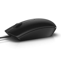 Dell MS116 Wired USB Mouse, 2-Buttons, 1000dpi and Optical Tracking, Ambidextrous Design for PC, Mac and Laptop, Black