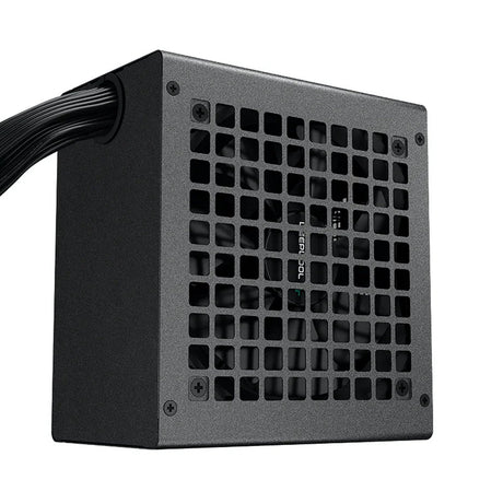 DeepCool PF600 600W PSU, 120mm Silent Hydraulic Bearing Fan, 80 PLUS White, Non Modular, UK Plug, Flat Black Cables, Efficient & Affordable