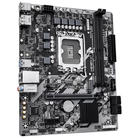 Gigabyte H810M K Intel 1851 Socket Motherboard, Micro ATX, 2x DDR5 Slots, 1x M.2 Socket, GbE LAN, 1x DisplayPort / 1x HDMI Port