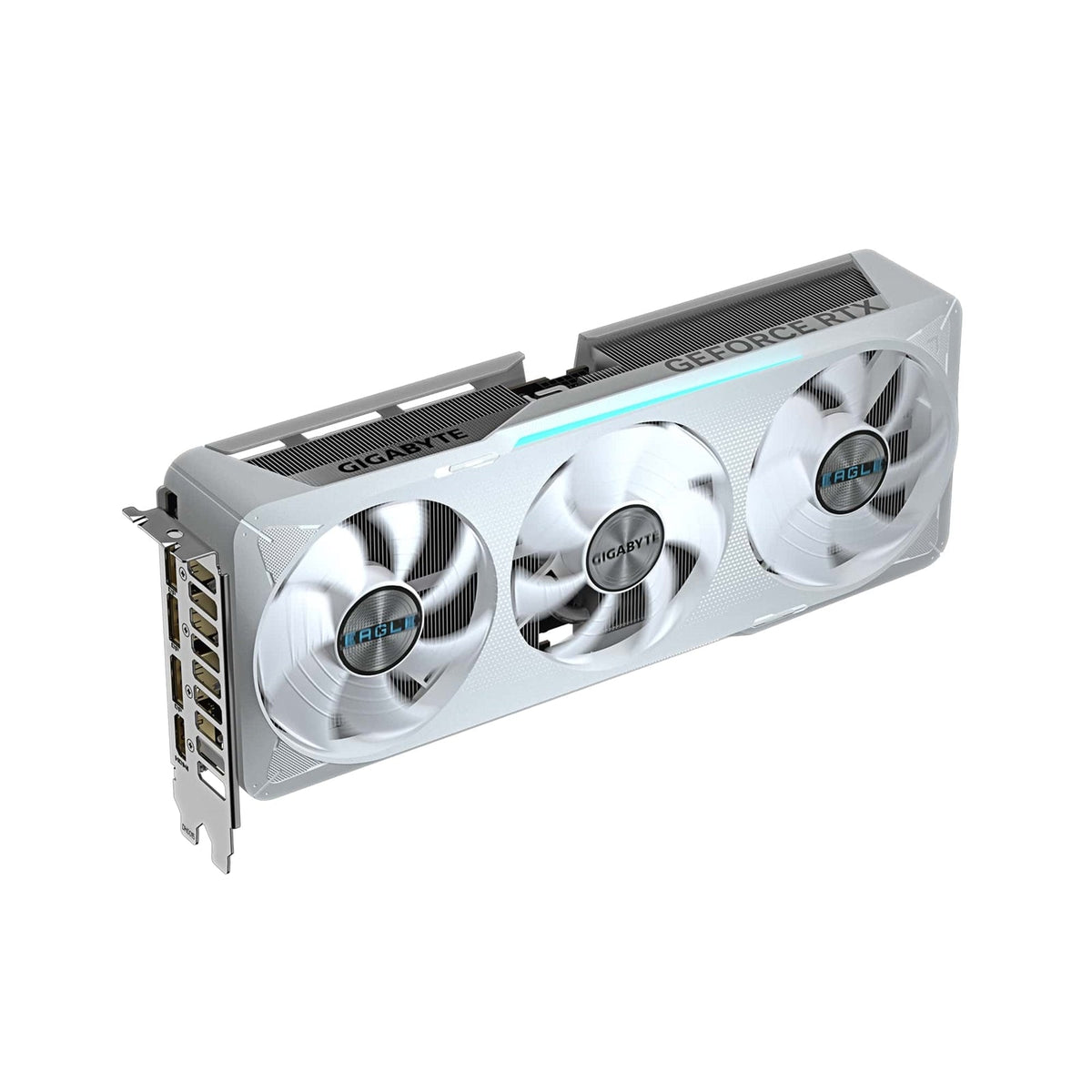 Gigabyte NVIDIA GeForce RTX 5070 EAGLE OC ICE SFF 12GB GDDR7 Graphics Card, 6144 CUDA Cores, 2587 MHz Core Clock, Triple Fan, White, 3x DisplayPorts / 1x HDMI Port