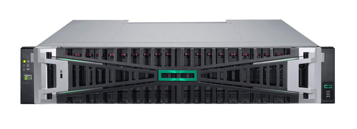 Hewlett Packard Enterprise MSA 2070 SFF 2x10/25GbE iSCSI 4-port Controller Storage Array