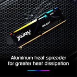 Kingston FURY Beast KF552C40BB2A-32 32GB (1x 32GB) DIMM System Memory, 5200MHz, DDR5, CL40, Black, RGB, Intel XMP