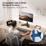 VonHaus Single Monitor Mount and Stand for 13-32 Inch Screens, VESA dimensions 75x75mm and 100x100mm
