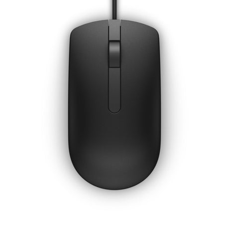 Dell MS116 Wired USB Mouse, 2-Buttons, 1000dpi and Optical Tracking, Ambidextrous Design for PC, Mac and Laptop, Black