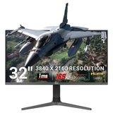 piXL CM32G7 32 Inch 144Hz 4K Widescreen IPS Gaming Monitor with AMD FreeSync & Nvidia G-Sync, 3840 x 2160 Resolution, 1ms Response Time, 144Hz Refresh Rate, HDMI, DisplayPort, USB-C, USB-A, RGB Lighting, VESA Mount & Height Adjust